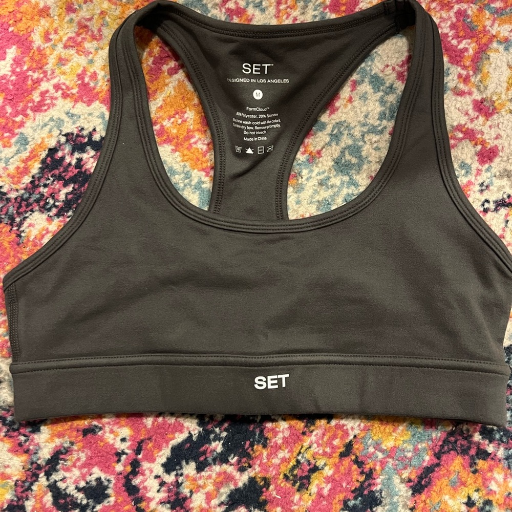 SET Active Grey  Sports Bra